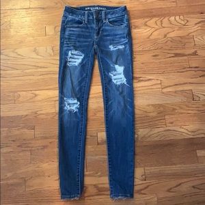AEO Ripped Super Stretch Skinny Jeans